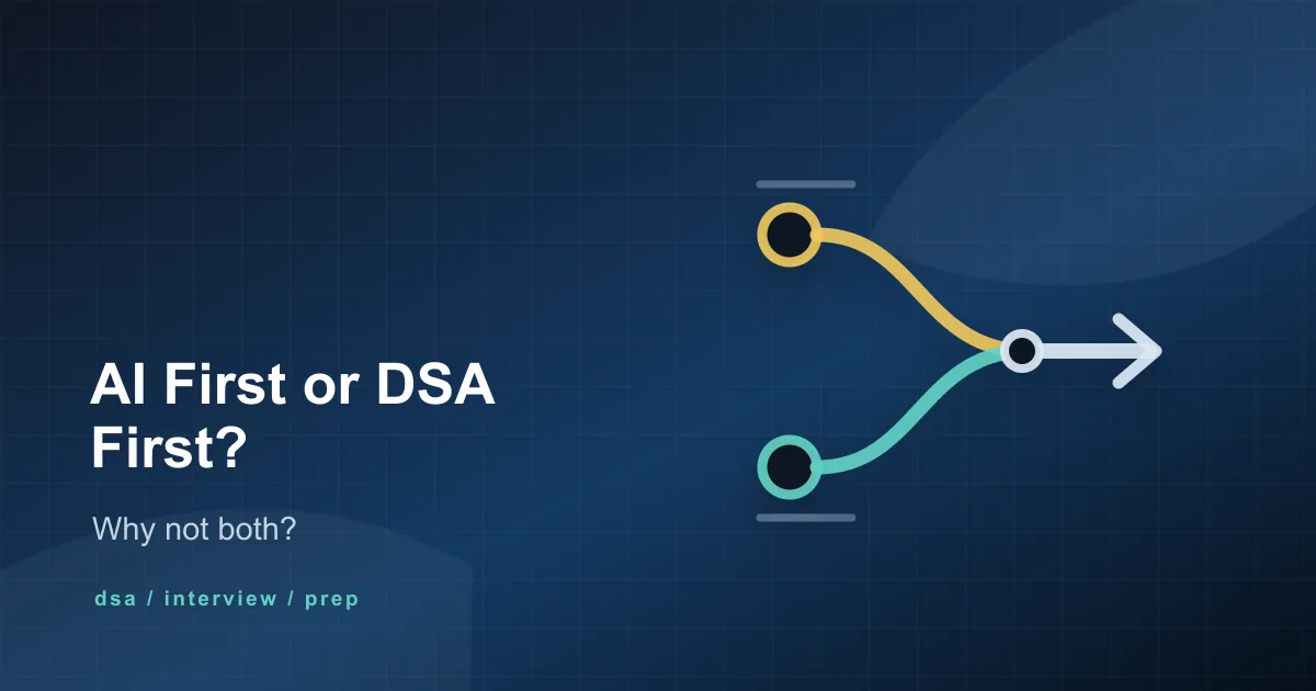 Abstract line-art cover showing separate AI and DSA paths merging into one forward route.